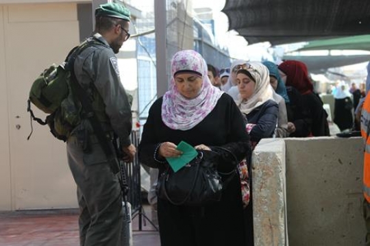 women at the  checkpoint