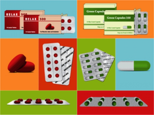 set of different packing for tablet 