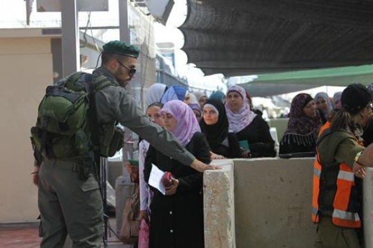 women at the  checkpoint