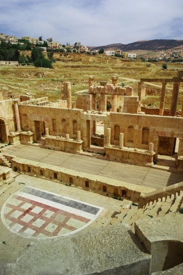 ancient jerash,ruins of the greco-roman city of gera at jordan