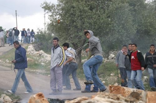 Palestinian youth fighting