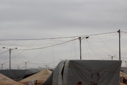 mansions in a refugee camp