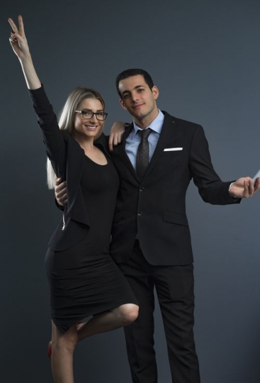 Business people standing and posing|