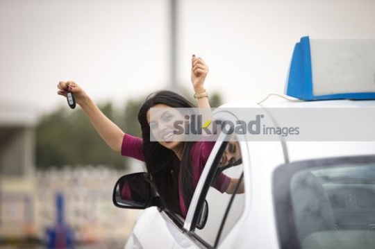 Young Girl passed her driving test|