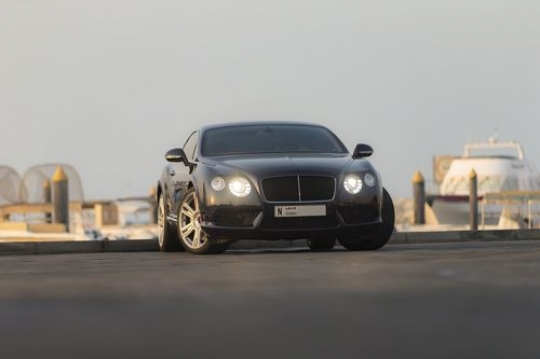 Luxury black coloured vehicle parked|-