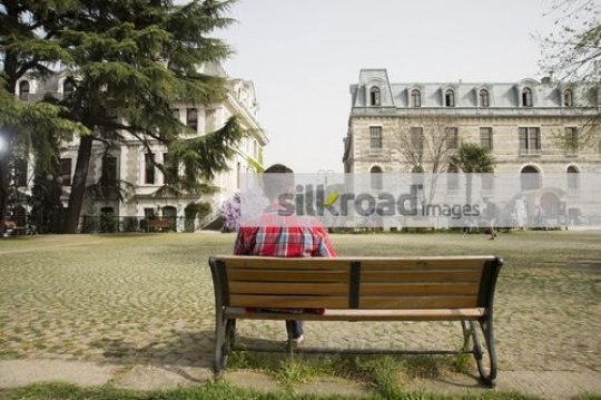Man sitting on the bench|