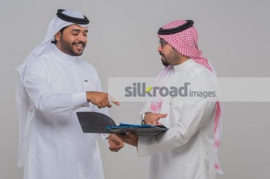 Middle Eastern Businessmen having a meeting