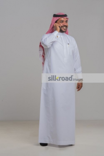 Middle Eastern Businessman on the phone |