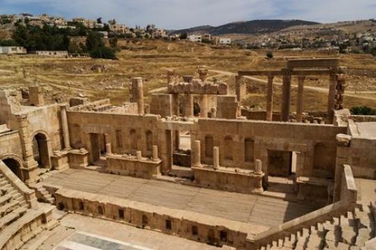 north theater in ancient city of jerash,jordan