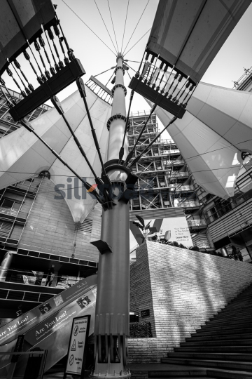 Scenic Landscape of Al Abdali Boulevard with Rotana Tower and Fountain