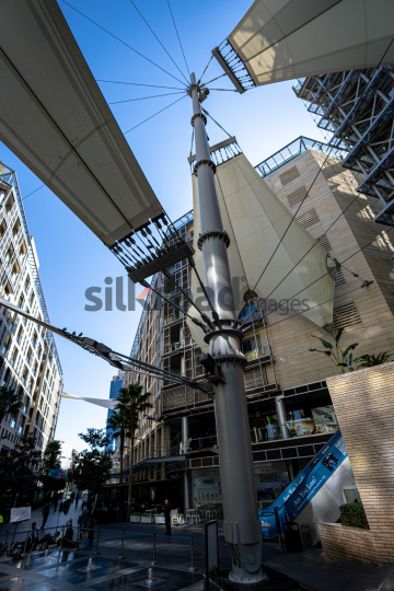 Scenic Landscape of Al Abdali Boulevard with Rotana Tower and Fountain