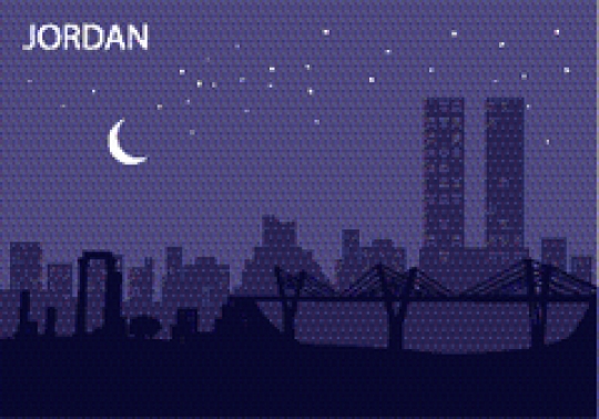 Amman landmarks in mauve