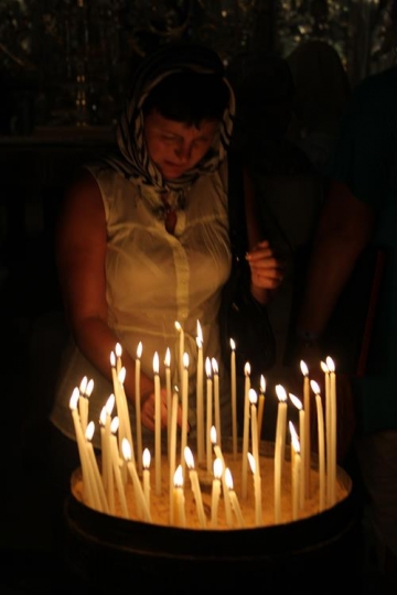 burning candles