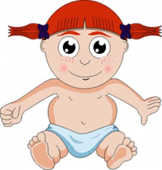 baby girl in diaper