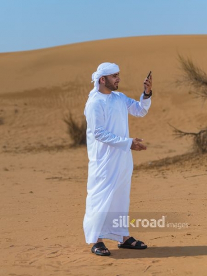 Man checking phone