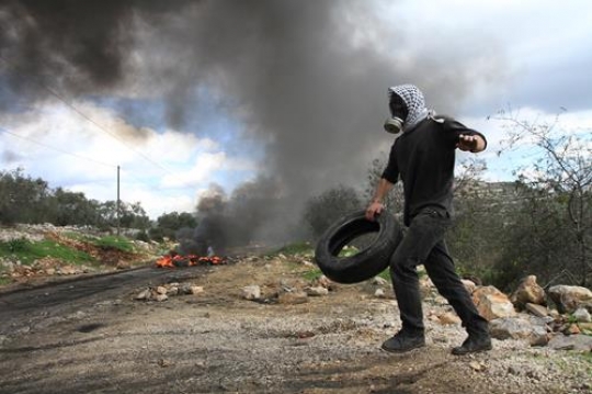 Palestinian Tire Burning