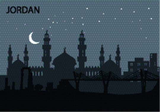 amman landmarks in gray