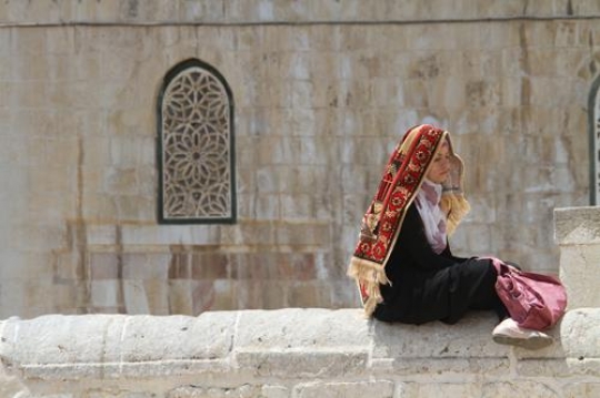 Muslim Girl on a Ledge 