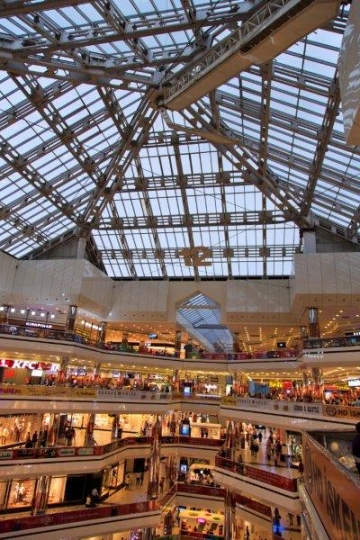 inside a shopping mall