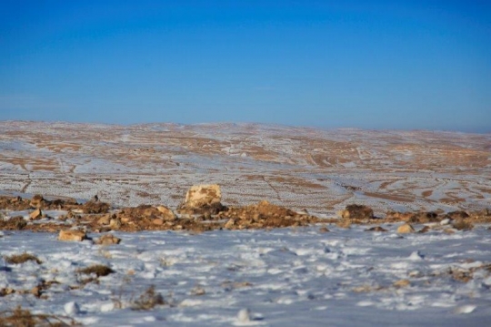 snow melting off the ground