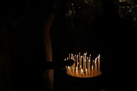 candles in a church