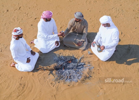 Top view of group of friends