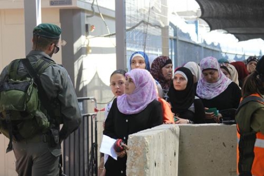 woman at the checkpoint