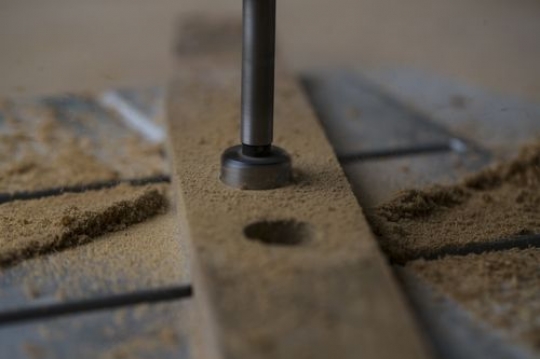 Machine used to cut a circle through the wood piece