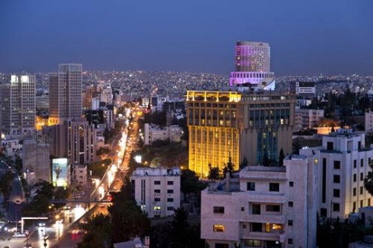queen alia international airport road at night,amman,jordan