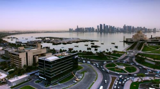 aerial view of doha,caital of qatar