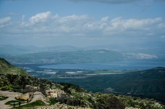 view golan heights and sea of 