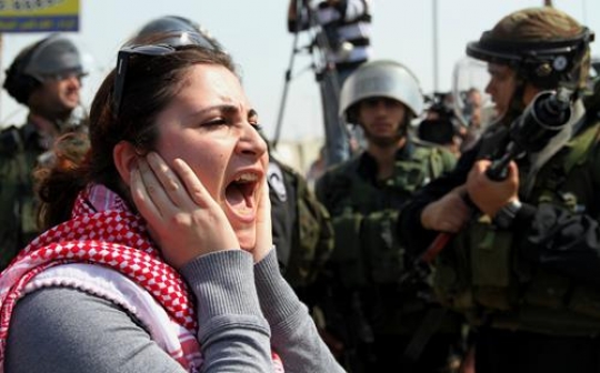 Woman screaming