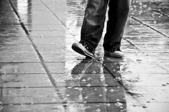 Walking in the rain