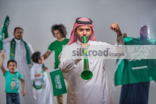 Group of friends and family celebrating|