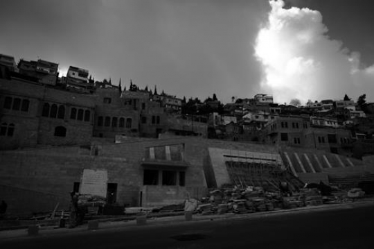 View of the town of Salt in Jordan. Arabic architecture. Typical arab town. 