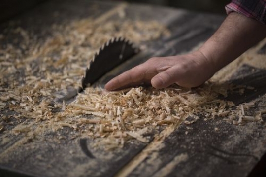 Dust from the wood